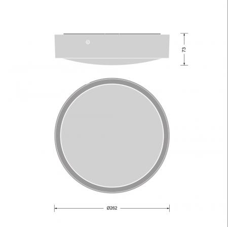 LEDVANCE LED Decken- und Wandleuchte BULKHEAD ROUND EMERGENCY SENSOR -  BLKH RD EL SN 250 P 12.5W ML 83040 weiß IP65