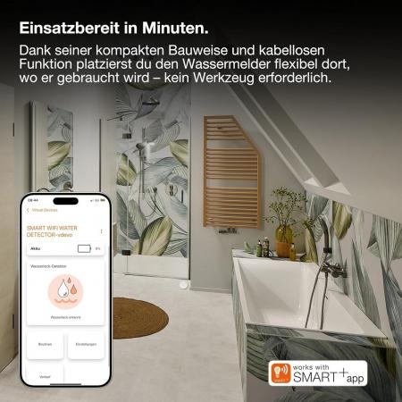LEDVANCE SMART+ WIFI Water Detector White – smarter Wasserleckmelder mit WiFi, IP67, 75dB