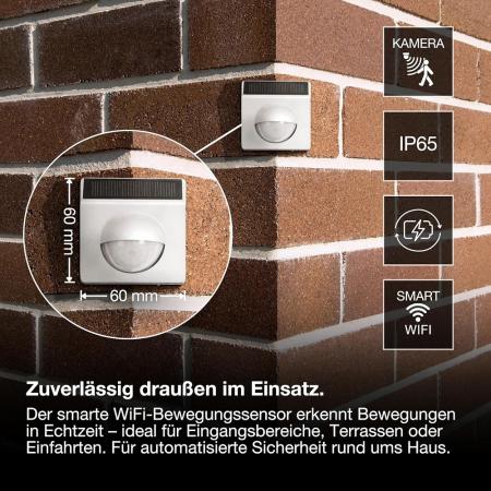 OSRAM SMART+ WIFI Outdoor Motion Sensor White – smarter PIR-Bewegungsmelder mit Solarzelle