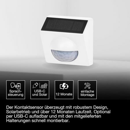 OSRAM SMART+ WIFI Outdoor Motion Sensor White – smarter PIR-Bewegungsmelder mit Solarzelle