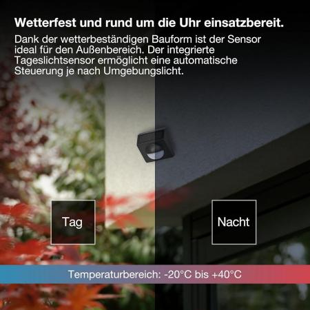 OSRAM SMART+ WIFI Outdoor Motion Sensor Dark Grey – smarter PIR-Bewegungsmelder mit Solarzelle