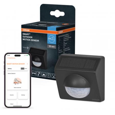 OSRAM SMART+ WIFI Outdoor Motion Sensor Dark Grey – smarter PIR-Bewegungsmelder mit Solarzelle