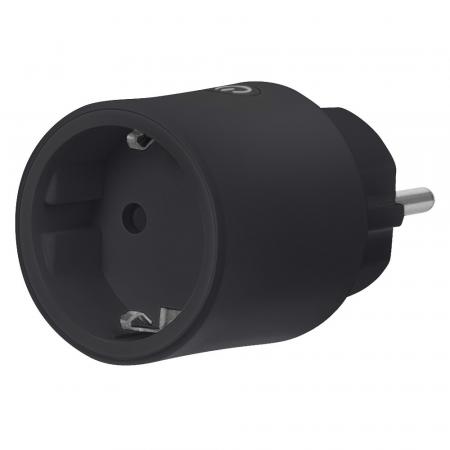 OSRAM SMART+ MATTER Plug EU Black – smarte WLAN-Steckdose mit Energieverbrauchsmessung 10A 2300W