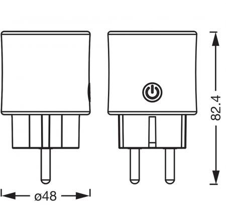 OSRAM SMART+ ZIGBEE Plug EU Black – smarte Steckdose mit Energieverbrauchsmessung 10A 2300W