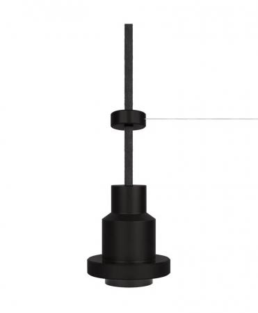 Osram VINTAGE 1906 PenduLum schwarz - Schlichte Pendelleuchte mit stoffummanteltem Kabel und E27 Fassung ohne Leuchtmittel