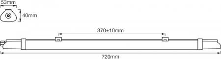 60cm OSRAM SubMARINE integrated 600 LED Feuchtraumleuchte 10W 4000K IP65 extrem flach - universalweißes Licht