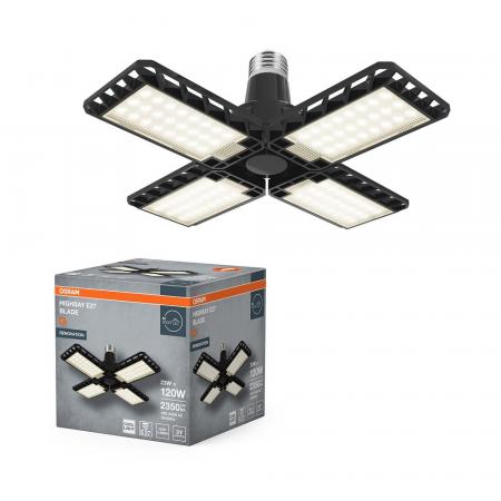 OSRAM LED Hallenleuchte Highbay Blade E27 23W 840 E27 Black