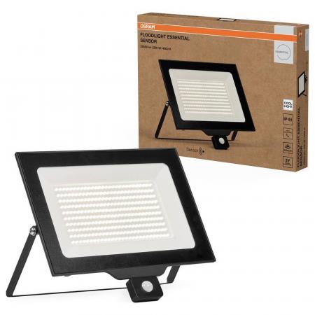OSRAM Floodlight Essential Sensor 200W 4000K Neutralweiß Ra80 IP44 Bewegungs- und Tageslichtsensor