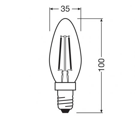 Ledvance E14 LED Kerzenlampe Classic dimmbar klar 3,4W wie 40W 2700K warmweißes Licht