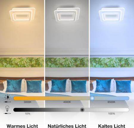 Osram Deckenlicht/-ventilator eckig 55W CCT dimmbar