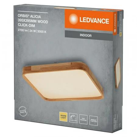 OSRAM Holz Decor Deckenleuchte Orbis Alicia Click DIM - Dimmen in drei Stufen durch wiederholtes Schalten