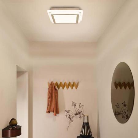 Osram LED-Deckenleuchte Orbis Spiral Layer Square weiß Warmweißes Licht - direktes & indirektes Licht, sehr homogene Lichtverteilung