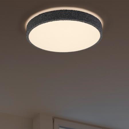 Aktion: Nur noch angezeigter Bestand verfügbar:    OSRAM Deckenleuchte Orbis Yummy 285MM 16W 830 Click DIM - Dekorative Leuchte mit Metall-Ring und sandgestrahlten Steinen