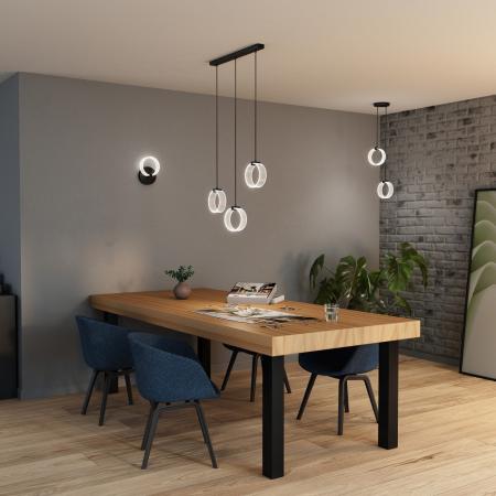 OSRAM Wandleuchte Decor Circle in Schwarz rund 8W - CLICKCCT - Sehr vielseitig durch eine wählbare Lichtfarbe
