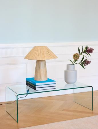 OSRAM Tischleuchte Decor Bamboo Paper Hut aus nachhaltigem Bambuspapier mit E27 Fassung Ø 40 cm