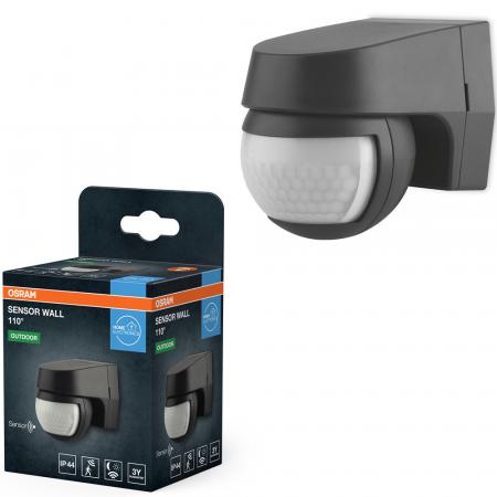 OSRAM Sensor Wall Outdoor Bewegungsmelder Aufbau IP44 grau