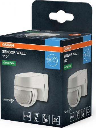 OSRAM SENSOR WALL 110DEG IP44 Bewegungs- und Lichtsensor, 110°, 220–240 V, Wandmontage, weiß