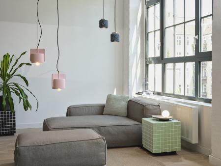 OSRAM Tischleuchte Decor Concrete Nest aus Beton mit G9 Fassung grau - mit matter Glaskugel