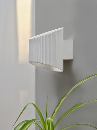 Osram Wandleuchte Decor Plaster Band Flat aus Gips in Weiß mit E27 Fassung
