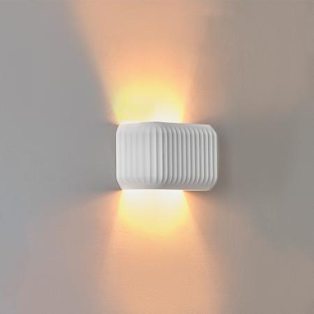 Osram Wandleuchte Decor Plaster Routes aus Gips in Weiß mit E27 Fassung