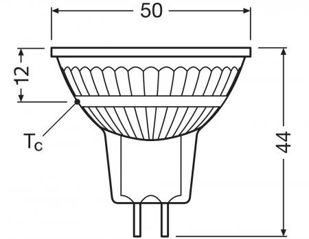 Ledvance GU5.3 MR16 36° 6,1W wie 50W 3000K warmweißer LED-Strahler