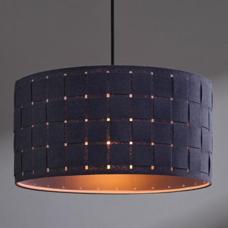 OSRAM Hängeleuchte Decor Felt Weaving aus Filz / Stahl mit E27 Fassung Ø 38cm mit  Textilkabel