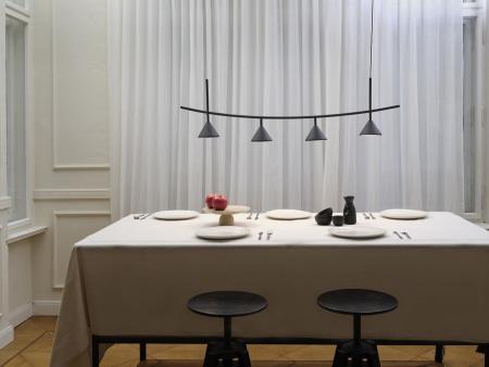 Osram 4-flammige Pendelleuchte Decor Fuji aus Stahl in Schwarz mit warmweißem Licht