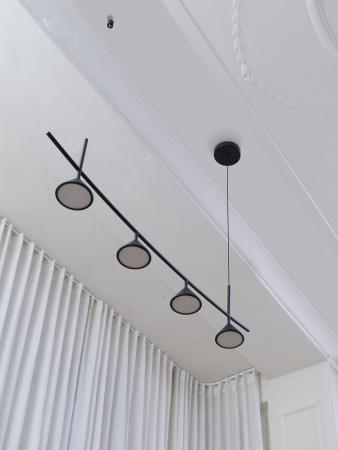 Osram 4-flammige Pendelleuchte Decor Fuji aus Stahl in Schwarz mit warmweißem Licht