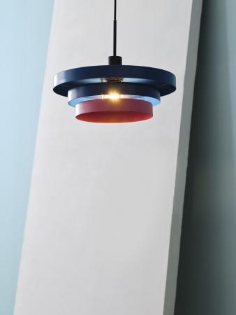 OSRAM Pendelleuchte Decor Layers Blau/Pink aus Stahl mit E27 Fassung