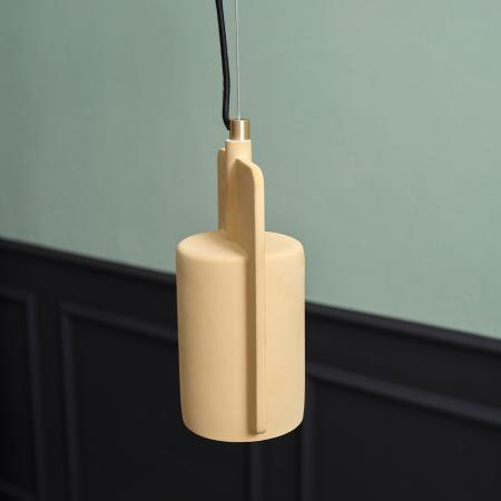 Osram Imopsante Pendelleuchte Decor Mold aus Beton und Metall in Gold mit E27-Fassung Ø 16 cm