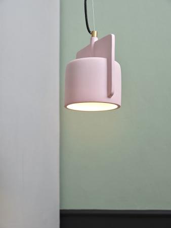 Osram Imopsante Pendelleuchte Decor Mold aus Beton und Metall in Rosé mit E27-Fassung Ø 19 cm