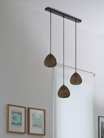 OSRAM Pendelleuchte Decor Paper Drop aus Papier in Tropfenform mit E27 Fassung beige 3-flammig