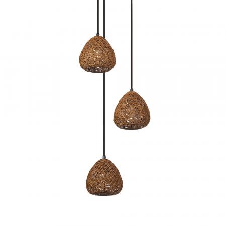 OSRAM Pendelleuchte Decor Paper Drop aus Papier in Tropfenform mit E27 Fassung beige - 3-flammig