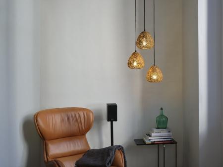 OSRAM Pendelleuchte Decor Paper Drop aus Papier in Tropfenform mit E27 Fassung beige - 3-flammig