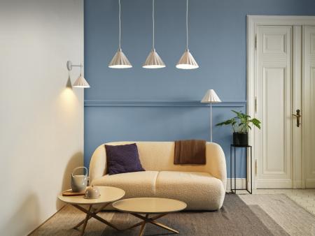 OSRAM Pendelleuchte Decor Pulp 3-flammig weiß aus Metall und Pappmaschee für 3 x E14