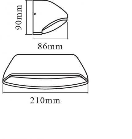 OSRAM LED Wandleuchte Endura Style Wide in Weiß IP44