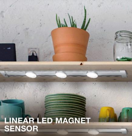 45cm OSRAM LED Lichtleiste Linear MAGNET 3 Spot Sensor 9,5W Dimmbar Neutralweisses Licht