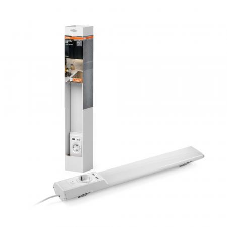 OSRAM Linear Flat Socket USB 540mm 10W 4000K Unterschrank Beleuchtung und Stromversorgung in einem Gerät