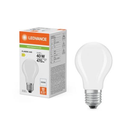 Ledvance E27 Retrofit CLASSIC LED Lampe matt 3.4W wie 40W 4000K universalweiß 840