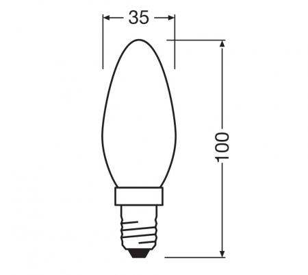 Ledvance E14 LED Lerzen Lampe B40 matt 3,44W wie 40W 2700K warmweißes Licht