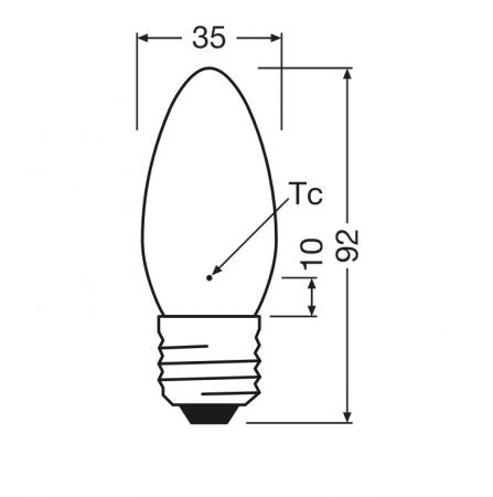 OSRAM LED Star Classic B 40 Filament 3,4W wie 40W 470lm 2700K E27 Warmweiß matt nicht dimmbar