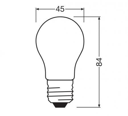 Ledvance E27 CLASSIC Filament LED Tropfen Lampe matt 1,8W wie 25W 2700K warmweiß
