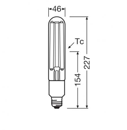 Ledvance E27 LED Straßenlampe Kolbenform NAV 70 LED FILAMENT PERFORMANCE 6000LM 30.7W 740 E27 - LED-NAV-Ersatzlampe