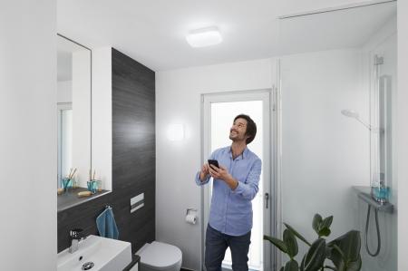 Osram SMART+ Matter over WiFi Bad Deckenleuchte Orbis Wall Aqua IP44 280x160mm in Weiß mit Tunable White Funktion