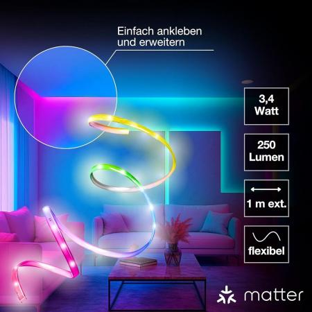 1M OSRAM Smart+ Matter Flex LED-Streifen RGB Tunable White Extension indoor IP20