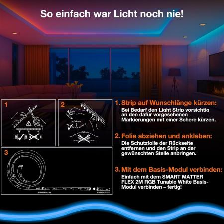1M OSRAM Smart+ Matter Flex LED-Streifen RGB Tunable White Extension indoor IP20