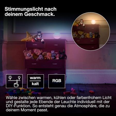 OSRAM Smart+ WiFi Tischleuchte Ball Magic Mini RGBW USB 13cm