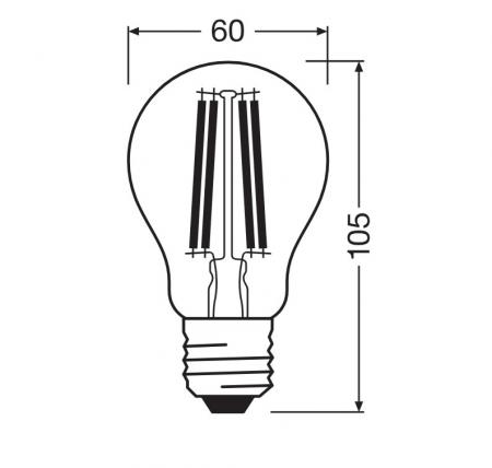 Ledvance E27 CLASSIC Frosted LED Lampe 11W wie 100W 2700K warmweiß