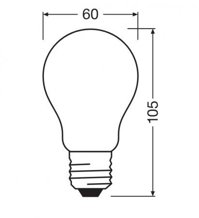 Ledvance E27 effiziente dimmbare LED Lampe Classic matt 5W wie 75W 2700K warmweißes Licht