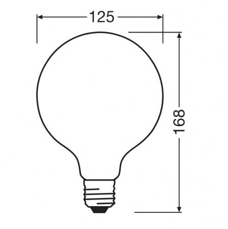 Ledvance E27 LED Kugellampe Globe 125 Classic matt 11W wie 100W 3000K warmweißes Licht